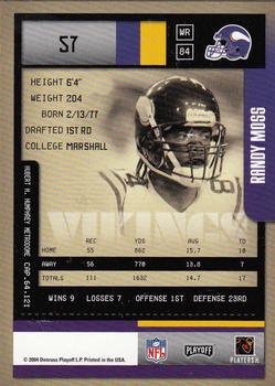 2004 Playoff Contenders #57 Randy Moss Back