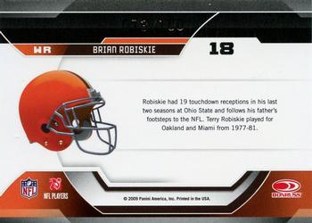 2009 Donruss Certified - Certified Potential Red #18 Brian Robiskie Back