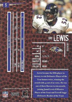 2004 Playoff Hogg Heaven #9 Ray Lewis Back