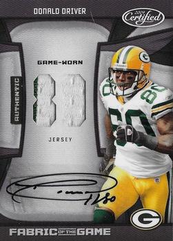 2009 Donruss Certified - Fabric of the Game Jersey Number Autographs #47 Donald Driver Front