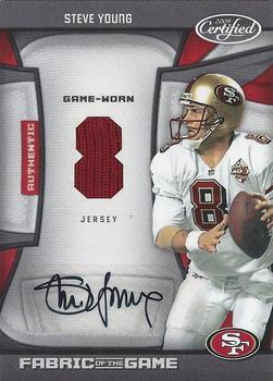 2009 Donruss Certified - Fabric of the Game Jersey Number Autographs #135 Steve Young Front