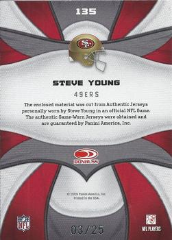 2009 Donruss Certified - Fabric of the Game NFL Die Cut Prime #135 Steve Young Back
