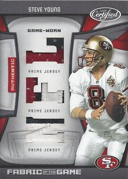 2009 Donruss Certified - Fabric of the Game NFL Die Cut Prime #135 Steve Young Front