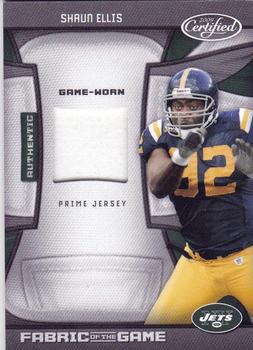 2009 Donruss Certified - Fabric of the Game Prime #128 Shaun Ellis Front