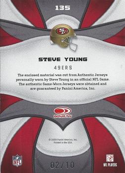 2009 Donruss Certified - Fabric of the Game Team Die Cut Prime #135 Steve Young Back