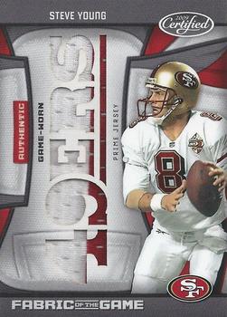 2009 Donruss Certified - Fabric of the Game Team Die Cut Prime #135 Steve Young Front