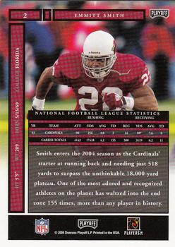 2004 Playoff Honors #2 Emmitt Smith Back