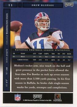 2004 Playoff Honors #11 Drew Bledsoe Back