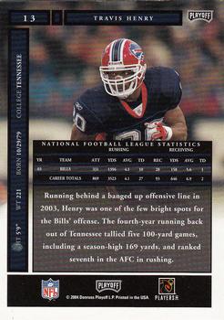 2004 Playoff Honors #13 Travis Henry Back