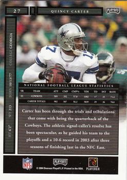 2004 Playoff Honors #27 Quincy Carter Back