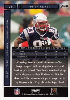 2004 Playoff Honors #56 Deion Branch Back