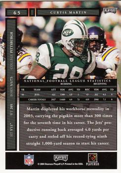 2004 Playoff Honors #65 Curtis Martin Back