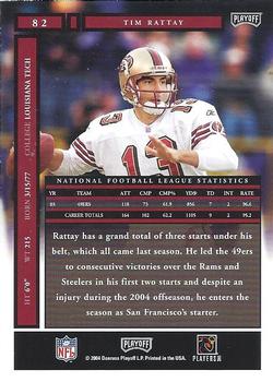 2004 Playoff Honors #82 Tim Rattay Back