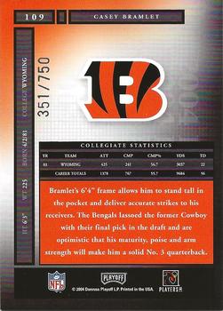 2004 Playoff Honors #109 Casey Bramlet Back