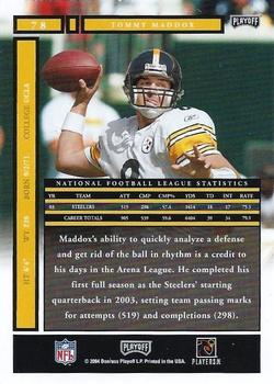 2004 Playoff Honors #78 Tommy Maddox Back