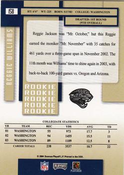 2004 Playoff Prestige #158 Reggie Williams Back