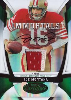 2009 Donruss Certified - Mirror Emerald Signatures #211 Joe Montana Front