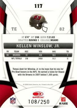 2009 Donruss Certified - Mirror Red #117 Kellen Winslow, Jr. Back