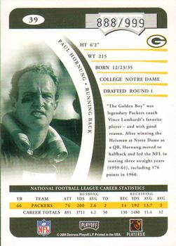 2004 Playoff Prime Signatures #39 Paul Hornung Back