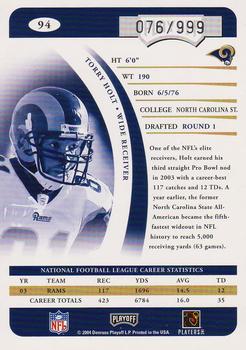 2004 Playoff Prime Signatures #94 Torry Holt Back