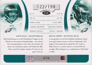 2004 Playoff Prime Signatures #112 Andy Hall / Bruce Perry Back