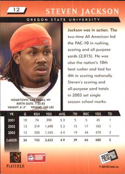 2004 Press Pass #12 Steven Jackson Back