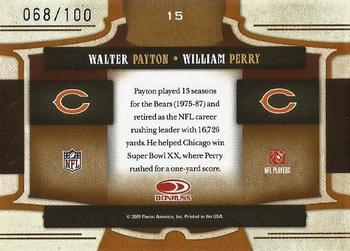 2009 Donruss Classics - Classic Combos Gold #15 Walter Payton / William Perry Back