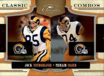 2009 Donruss Classics - Classic Combos Silver #5 Jack Youngblood / Merlin Olsen Front