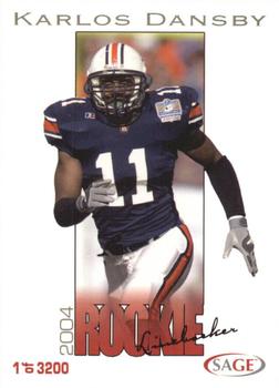 2004 SAGE #9 Karlos Dansby Front