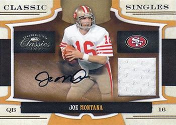 2009 Donruss Classics - Classic Singles Jerseys Autographs #15 Joe Montana Front