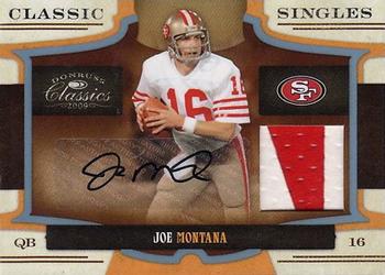 2009 Donruss Classics - Classic Singles Jerseys Prime Autographs #15 Joe Montana Front