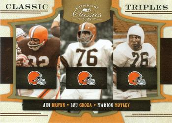 2009 Donruss Classics - Classic Triples Gold #7 Jim Brown / Lou Groza / Marion Motley Front