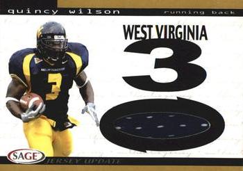 2004 SAGE Jersey Update #23 Quincy Wilson Front