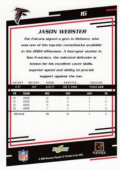 2004 Score #16 Jason Webster Back