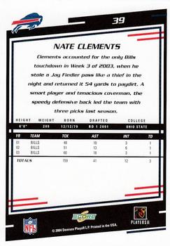 2004 Score #39 Nate Clements Back