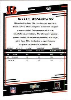 2004 Score #56 Kelley Washington Back