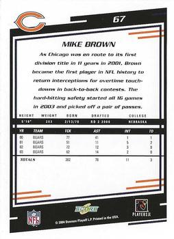 2004 Score #67 Mike Brown Back