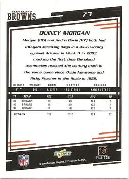 2004 Score #73 Quincy Morgan Back