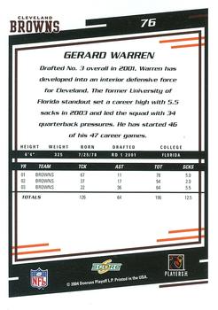 2004 Score #76 Gerard Warren Back