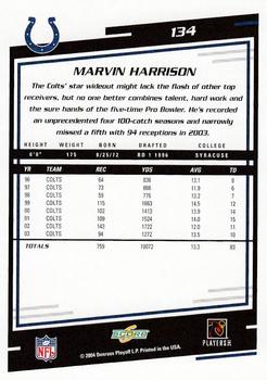 2004 Score #134 Marvin Harrison Back