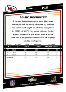 2004 Score #156 Marc Boerigter Back