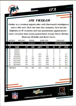 2004 Score #173 Jay Fiedler Back