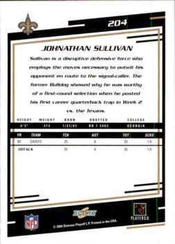2004 Score #204 Johnathan Sullivan Back