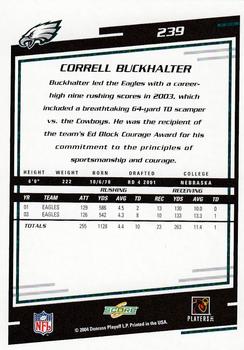2004 Score #239 Correll Buckhalter Back