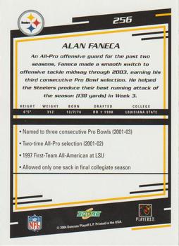 2004 Score #256 Alan Faneca Back