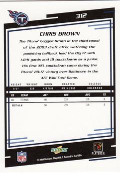 2004 Score #312 Chris Brown Back