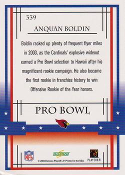 2004 Score #339 Anquan Boldin Back