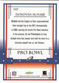 2004 Score #343 Donovan McNabb Back