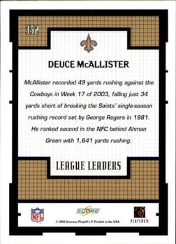 2004 Score #352 Deuce McAllister Back