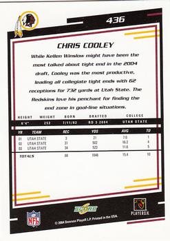 2004 Score #436 Chris Cooley Back